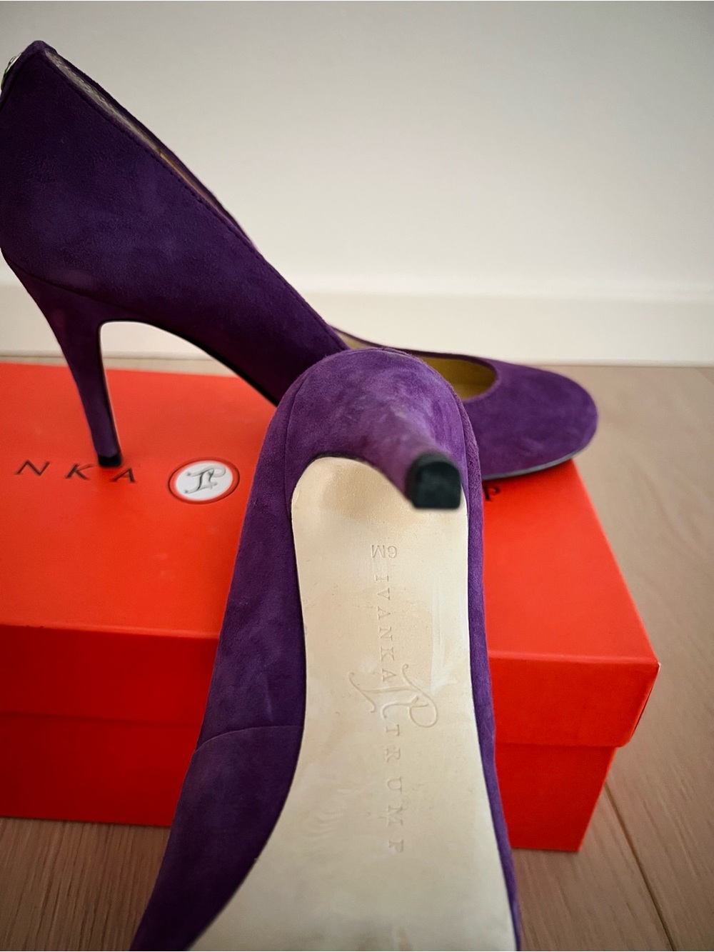 Ivanka Trump Purple Suede Classic Pumps - Picture 5 of 7